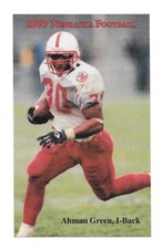 1997 Ahman Green Nebraska Cornhuskers Husker Football Pocket Schedule