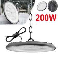 1Pack 200W UFO Led High Bay Lights Commercial Warehouse Factory Light Fixture