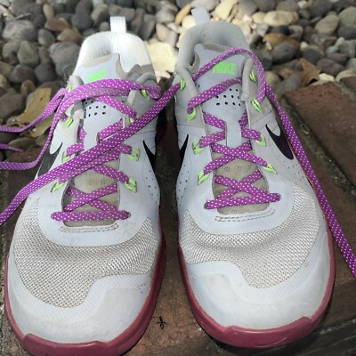 Nike Flywire Women s Trainer Grey/black/mauve Size US 7.5