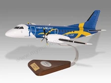 Saab 340 Next Jet Desk Wood Airplane New Model Small Scale 1/72