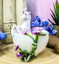 Ebros Amy Brown Spring Iris Winged Unicorn Fairy Coffee Tea Cup Figurine