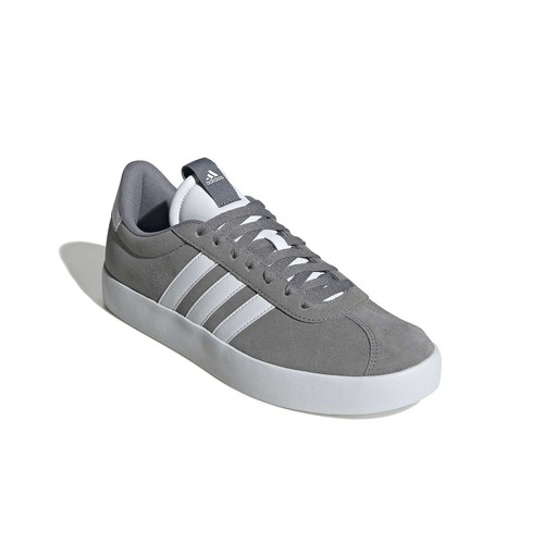 NWT adidas VL Court 3.0 Men's Gray Suede Leather Sneakers 9-1/2 M - 第 1/10 張圖片