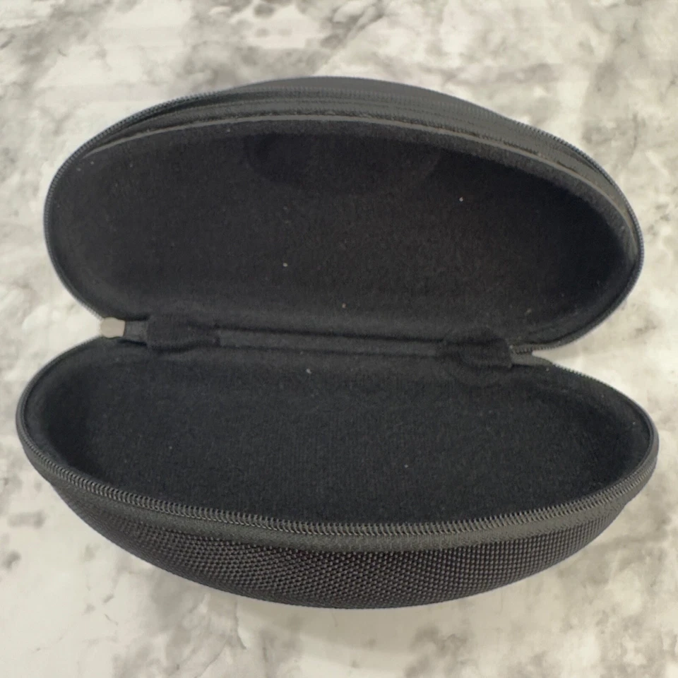 Estojo de óculos de sol Oakley rígido concha com zíper preto nylon estojo esportivo - Imagem 2 de 4