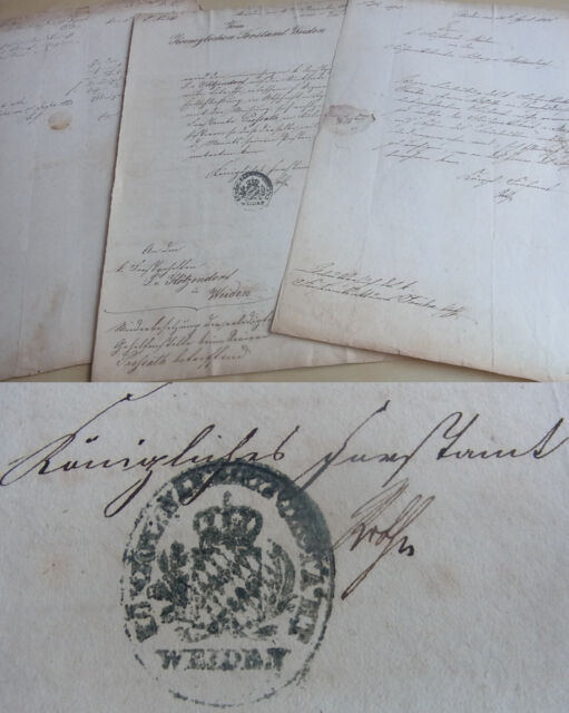 Letters Forstamt Willows 1856/57 An V.Hötzendorff; Signed Karl Friedrich Roth