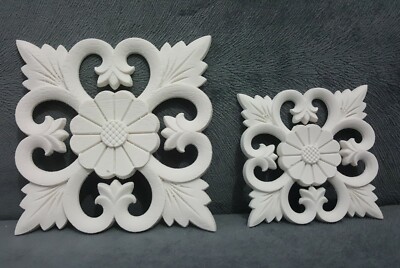 Moule Silicone Applique Murale 8cm - Forme Fleur Feuille Texture Bois - Fait Main