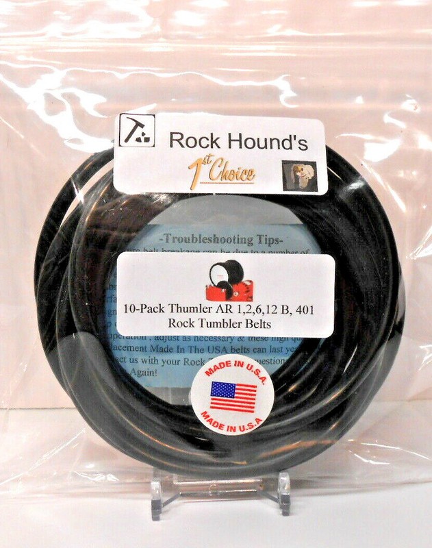 Rockhound's 1st Choice Thumler's Rock Tumbler Belts AR 1,2,6,12 &B (10) Pack