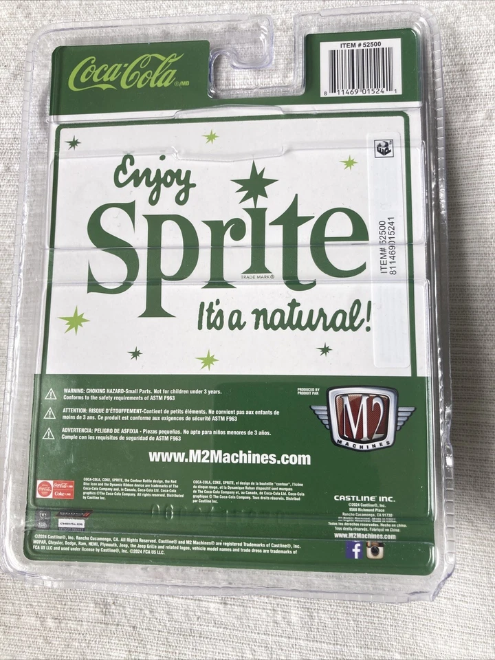 M2 Machines 1969 Dodge Charger Daytona HEMI A46 Green Coca-Cola Sprite Series - Image 2 of 4