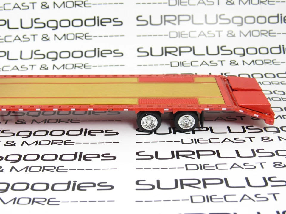 Greenlight Red 2022 GMC SIERRA 3500 3500HD SLT Dually Pickup w/Gooseneck Trailer - Image 4 of 4