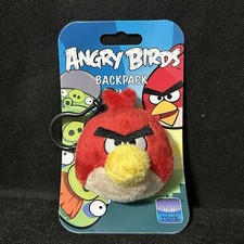 NWT Angry Birds 3 Red Bird Backpack Clip Plush Commonwealth