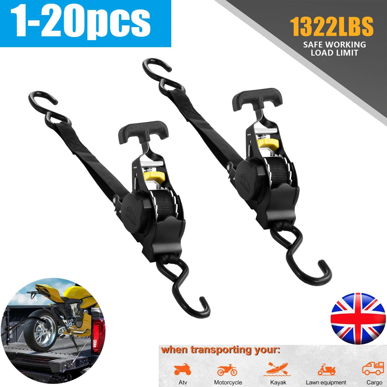 Automatic Retractable Ratchet Strap Heavy Duty Car Trailer Tie Down Strap