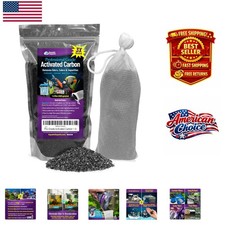 Activated Carbon for Fish Tanks - 1 lb Granulated Charcoal with Mesh Bag
