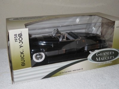 1:18 ERTL 1938 BUICK  Y-JOB BLACK OPENING HOOD, DOORS & TRUNK