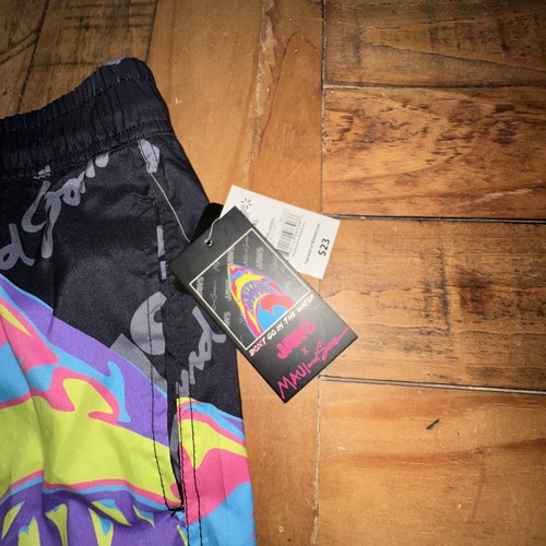 Nuevo con etiquetas Bañador Maui & Sons Jaws Para Hombres 2XL Tiburón Board Shorts Años 80 Estampado de Película - Imagen 6 de 9