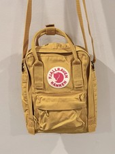 Fjallraven Kanken Sling Bag Womens Mini Yellow Crossbody Zip Adjustable Strap