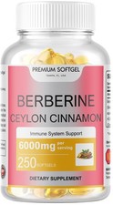 250 Softgels Berberine with Ceylon Cinnamon 5000mg