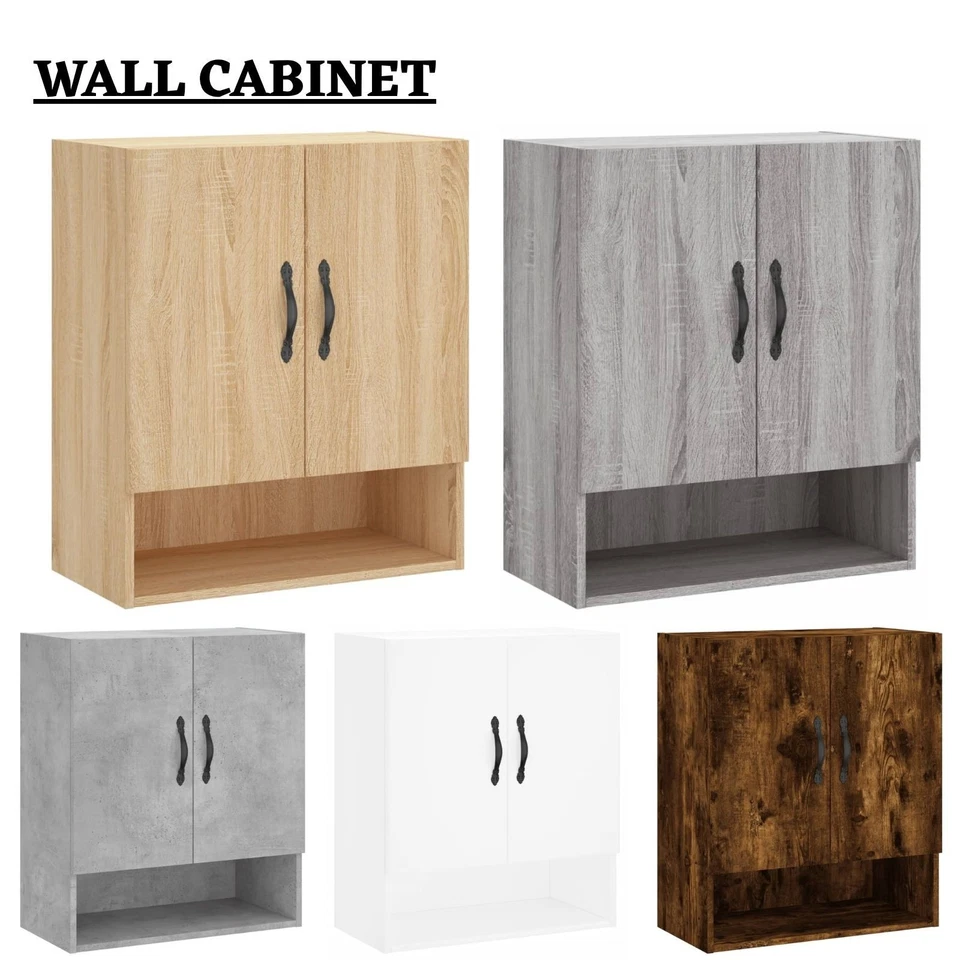 VIDAXL 2 Doors Wall Cabinet Home Storage Floating Cupboard Kitchen Storage Hanging Unit