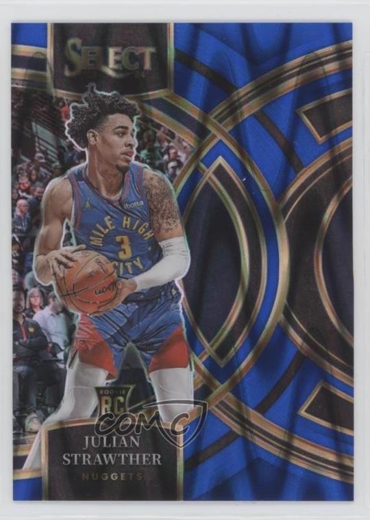 2023 Panini Select Premier Level Blue Tectonic Prizm 85/99 Julian Strawther 9cr