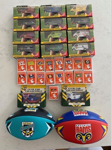 1995 ARL NRL WINFIELD RUGBY LEAGUE REDHEADS MATCHES FOOTBALLS AND MATCHOX CARS