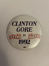 Clinton Gore In 1992 Pin Back Button P134
