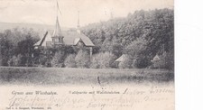 1901 AK Deutsches-Reich Wiesbaden Waldpartie mit Waldhäuschen Stempel top !!!