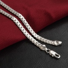925 Sterling Solid Silver Chain Necklace Jewelry for Women Men Fashion Gift - Image 4