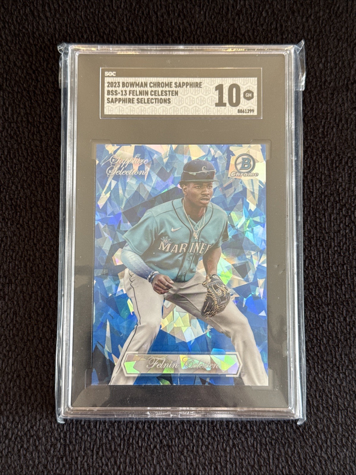 2023 BOWMAN CHROME SAPPHIRE ED SAPPHIRE SELECTIONS #BSS13 FELNIN CELESTEN SGC 10