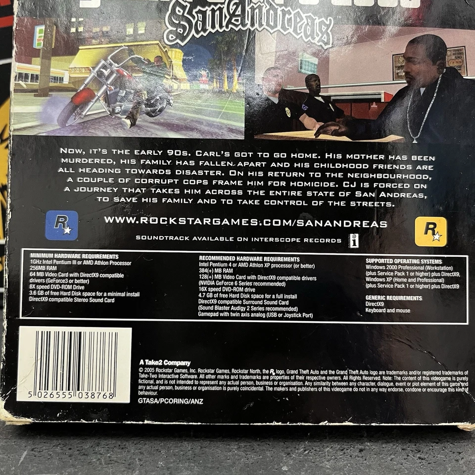 Grand Theft Auto San Andreas GTA PC W.MAP Video Game NO GAME FREE TRACKED POST - Image 3 of 4