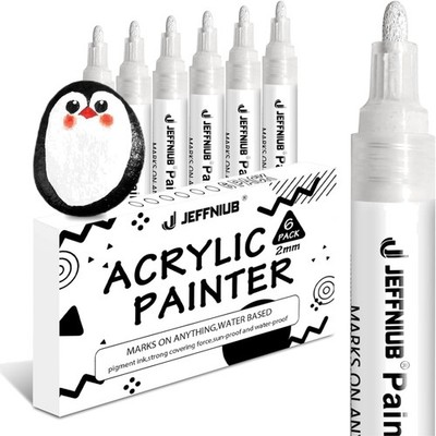 Dicke  Acrylmarker Set   6 Wasserfeste Stifte für Kunst & Bastelprojekte