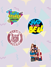Saved By The Bell Retro 90's TV 4pc Sticker Pack