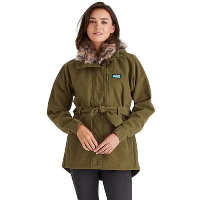 Ridgeline Damen Monsoon Nordic Jacke Damen wasserdicht Kunstfellmantel - Teak