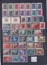 Chorwacja MNH/MH 1941/42 Ładna partia zestawów i znaczków patrz skan