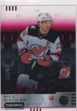 23/24 UD SYNERGY NICO HISCHIER CRANKED UP! RED INSERT /599