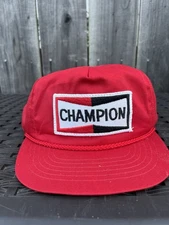 Vintage Champion Trucker Snapback Hat RED Auto Parts Pro-Tex Made in USA