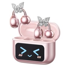 PAXA Stylish Open Ear Clip On Earbuds with Removable Butterfly Earring, Clip ...