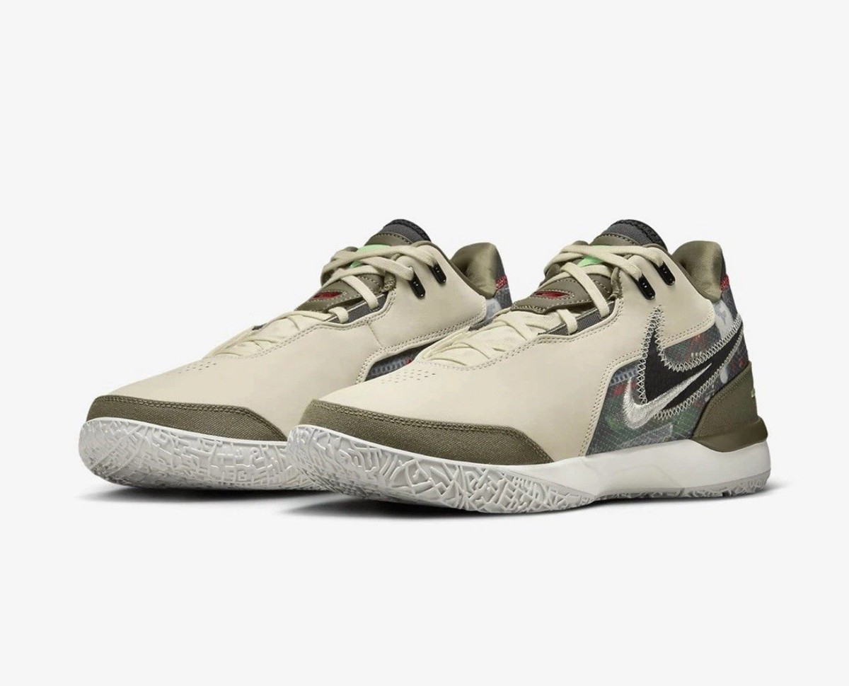 Nike LeBron NXXT Gen AMPD FaZe Clan Light Cream Olive Beige  display picture 3