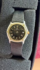 Ebel Classic Wave Stahl / Gold Quarz Damenuhr Ref. 181909 Klassiker, rare dial !