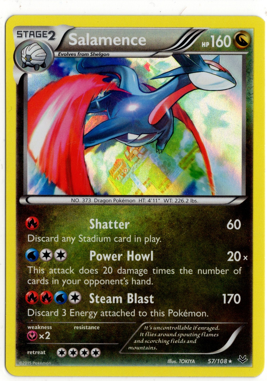 Pokémon - Roaring Skies Salamence 57/108 NM
