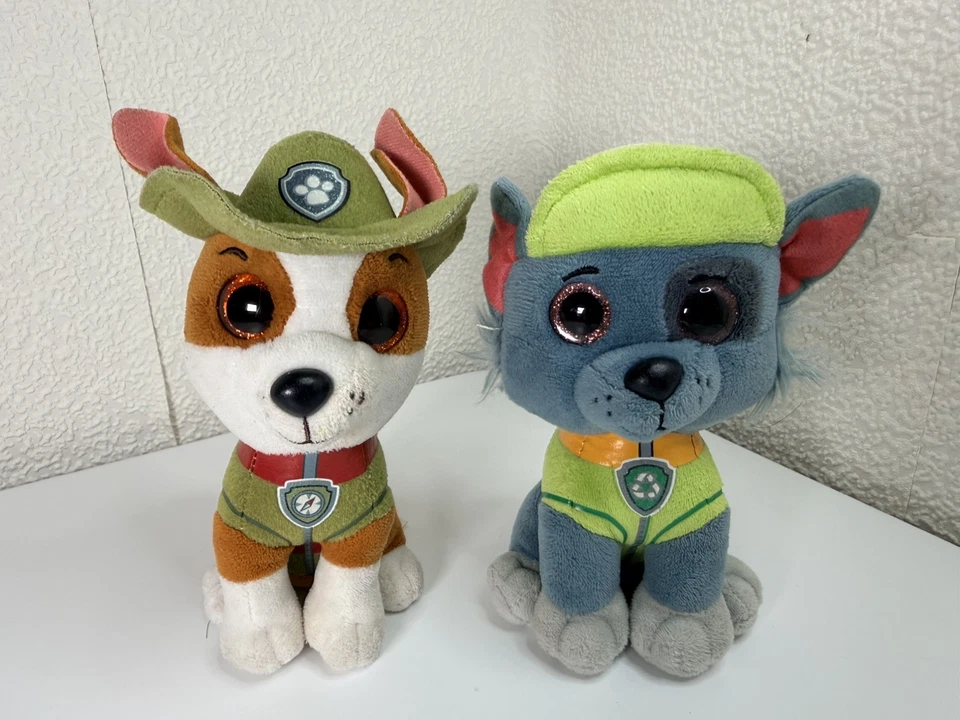 Ty Beanie Boos PAW Patrol Plush Set – Tracker & Rocky (6–7”) - Image 2 of 4