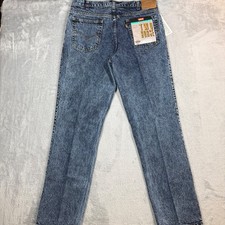 Vintage Levis 840 Two Horse Jeans Men 38x32 Fits 38x33 Blue Whitewash 80s