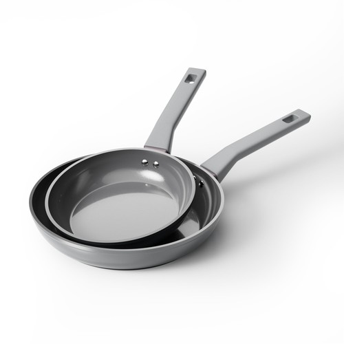 2 Piece Frying Pan Set Non Stick 20cm & 26cm Ceramic Frying Pan for Induction