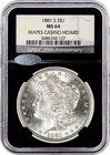 1881 S $1 Morgan Silver Dollar NGC MS64 Uncirculated Maples Casino Hoard Coin