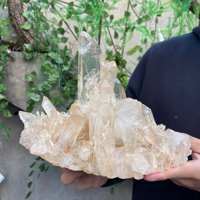 5.4lb Natural Clear White Quartz Crystal Cluster Rough Healing Specimen