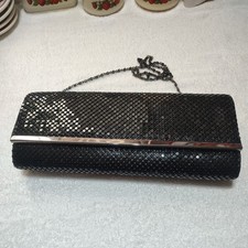 Women's Purse Evening Bag Black Metal Mesh Clutch