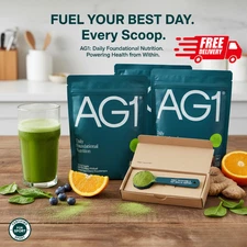 Genuine 3x Bags AG1 Athletic Greens PowderPouch 12.7oz 360g 30 Day Supply