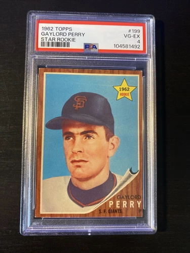 1962 Topps Gaylord Perry Rookie Card #199 PSA 4 - RC