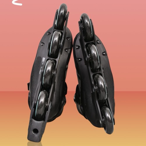 Patín en línea Rollerblade Zetrablade para mujer adulto fitness, talla 10 - negro/azul - Imagen 3 de 13