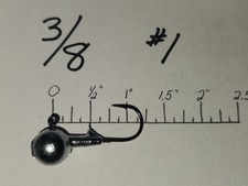 25ct or 50ct  3/8oz Round Head Jigs Mustad  #1  1/0  2/0  3/0  Steelhead Hooks