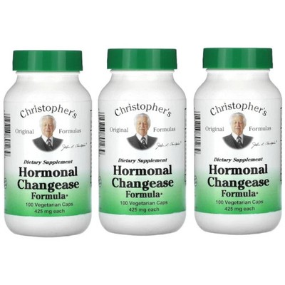 Christopher's Original Formulas Hormonal Changease 100 vcaps Each (Pack of 3)