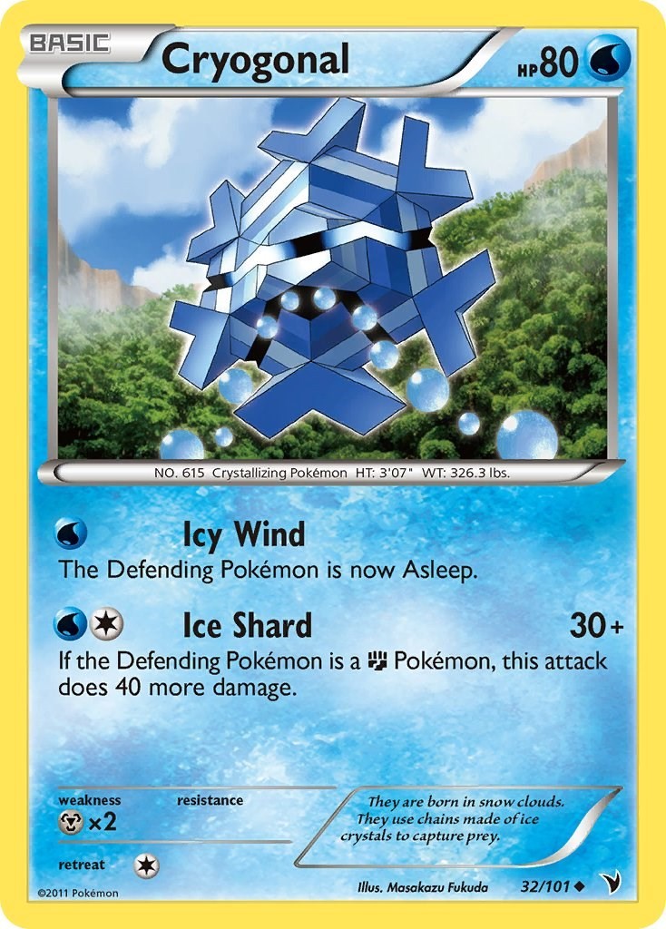 NM Cryogonal (32) [Noble Victories 32/101] Reverse Holofoil Uncommon Pokemon TCG