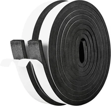 Kikerike Self Adhesive Foam Tape Weatherstrip 1In x 3/8In x 20Ft High Density...